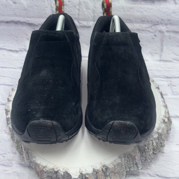 Merrell Jungle Moc Wide Mens Size 9W Black Suede Slip On Walking Hiking Shoes - Picture 7 of 11